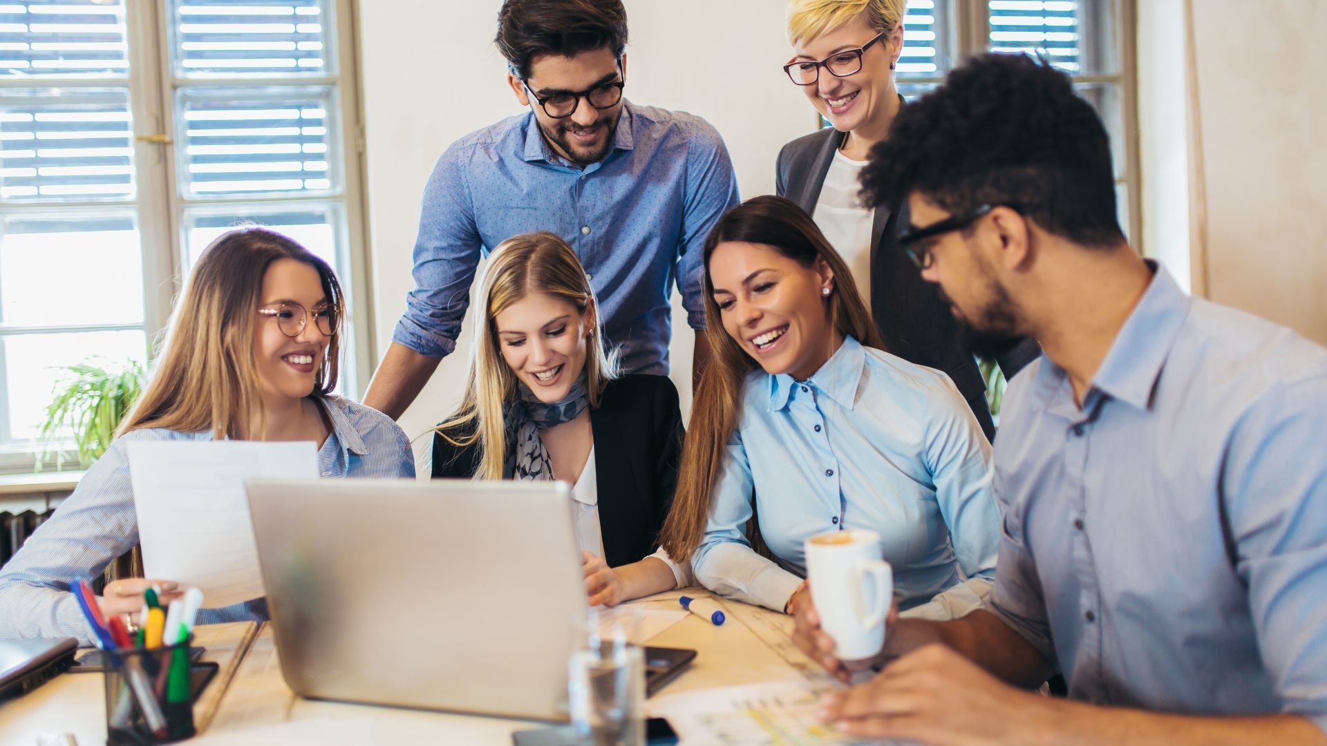 Team working on project